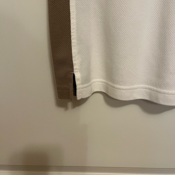 Adidas Cream and Tan Golf Shirt size M - Picture 5 of 8